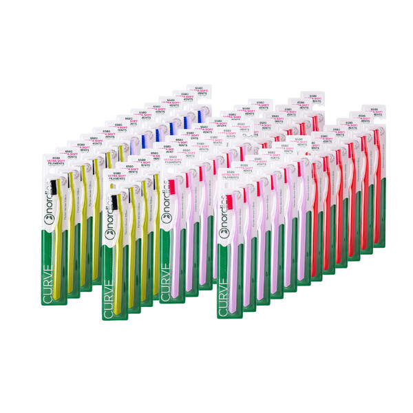 Levně Nordics Curve Ultra Soft zubní kartáček 48 ks