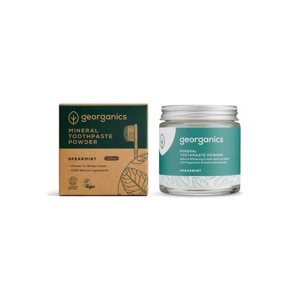 Levně Georganics Spearmint zubní prášek 60 ml