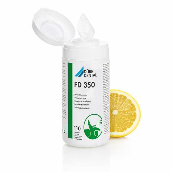 Levně Dürr FD 350 Lemon dezinfekční ubrousky v boxu 110 ks