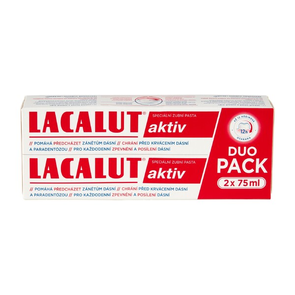 Levně Lacalut Aktiv zubní pasta 2x75 ml