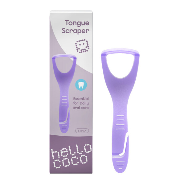 Levně Hello Coco Tongue Scraper škrabka na jazyk 5 ks