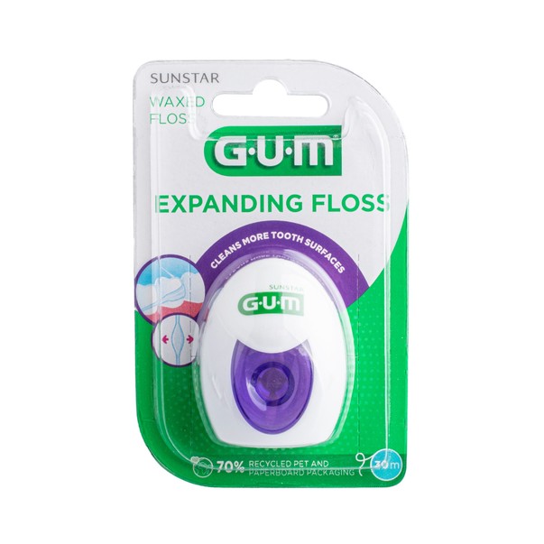 GUM Expanding zubní nit voskovaná 30 m