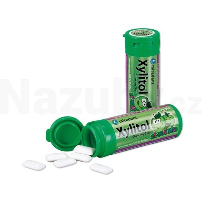 Miradent Xylitol DĚTSKÉ žvýkačky JABLKO 30 ks