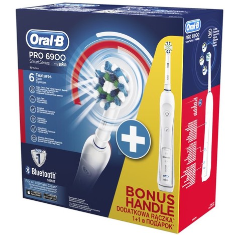 Braun Oral-B PRO 6900 SmartSeries 1+1 tělo zubní kartáček