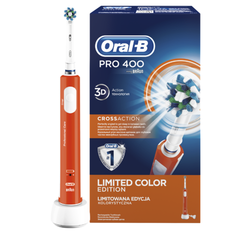 Braun Oral B PRO 400 CrossAction ORANGE zubní kartáček