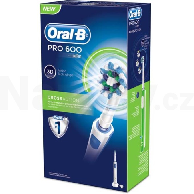 Braun Oral-B PRO 600 CrossAction zubní kartáček - ROZBALENÉ