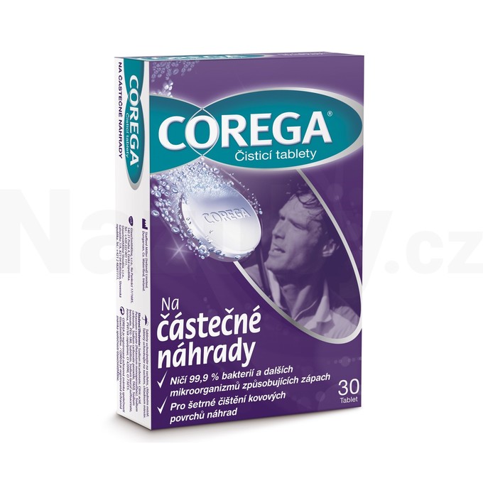 Corega na částečné náhrady čistící tablety 30 ks