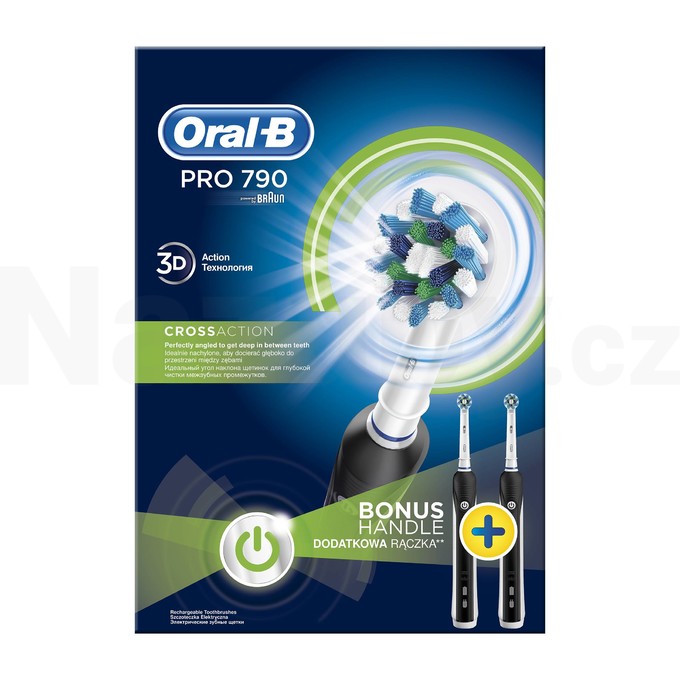 Oral-B PRO 790 CrossAction BLACK 1+1 zubní kartáček