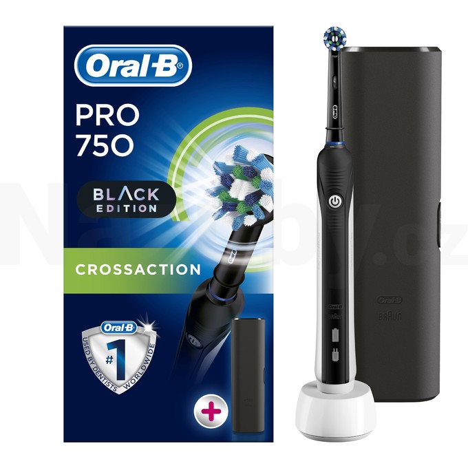 Oral-B PRO 750 CrossAction Black oscilační kartáček