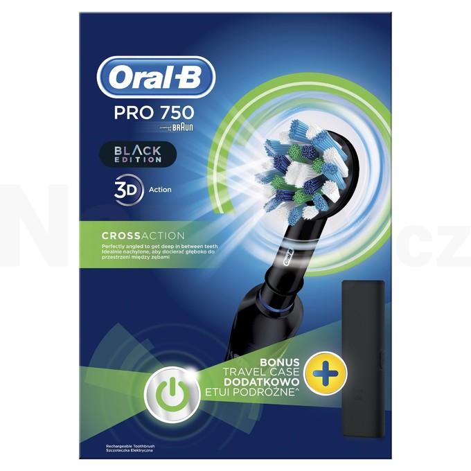 Oral-B PRO 750 CrossAction Black oscilační kartáček