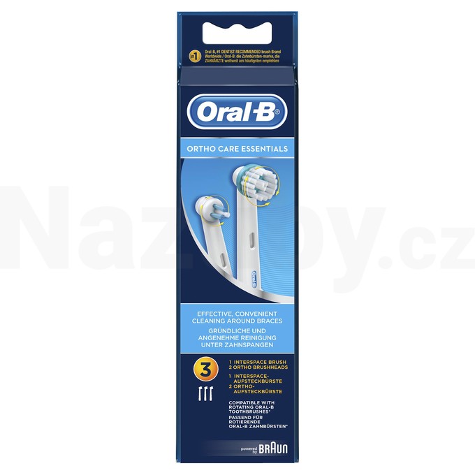 Oral-B OrthoCare Essentials náhradní hlavice 3 ks