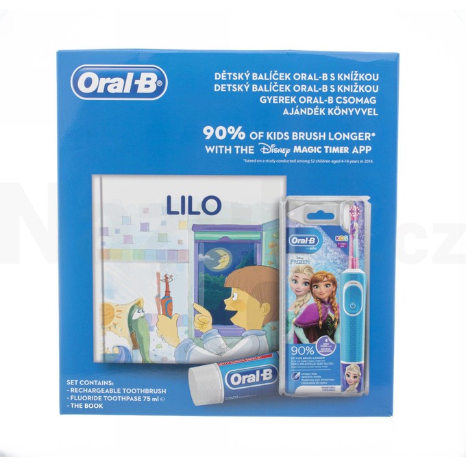 Oral-B Kids Frozen zubní kartáček + zubní pasta + knížka