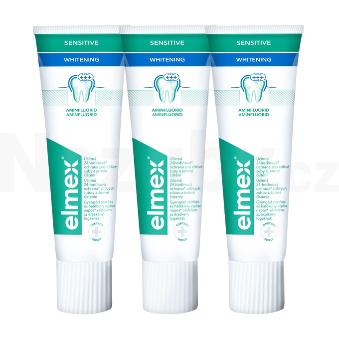 Elmex Sensitive Whitening zubní pasta 3×75 ml