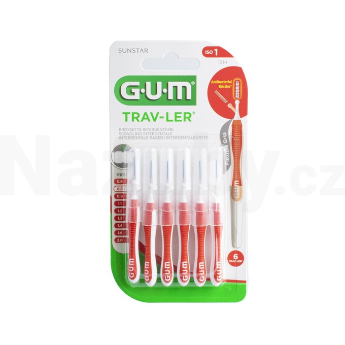 GUM Trav-Ler mezizubní kartáčky 0,8 mm 6 ks