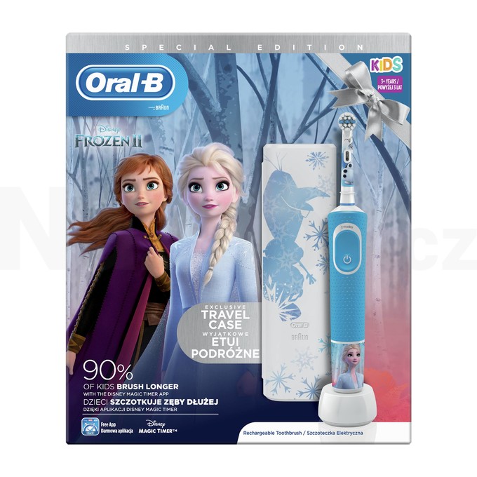 Oral-B Vitality Kids Frozen dětský zubní kartáček + cestovní pouzdro