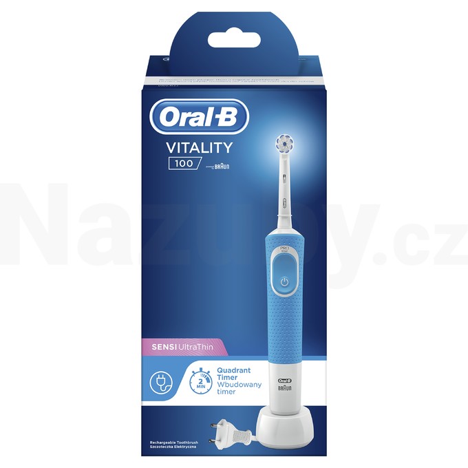 Oral-B Vitality 100 Sensitive Blue rotační kartáček