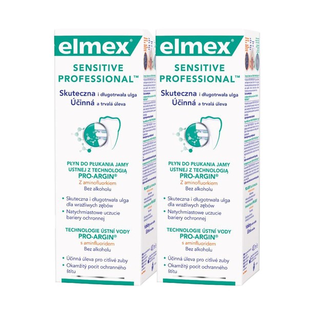 Elmex Sensitive Professional ústní voda 2x400 ml