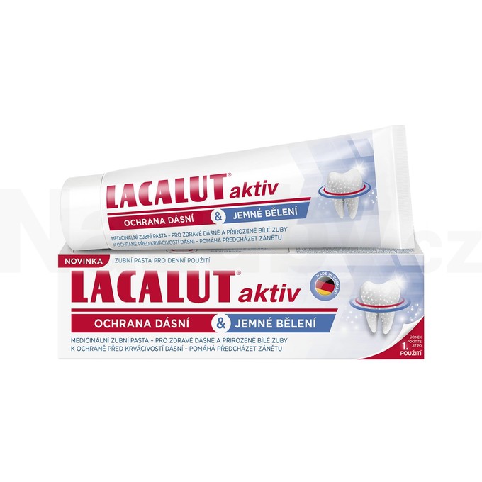 Lacalut Aktiv Gum Protect & Gentle Whitening zubní pasta 75 ml