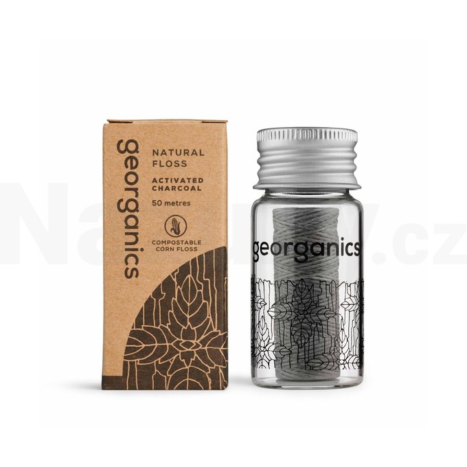 Georganics Activated Charcoal zubní nit 50 m