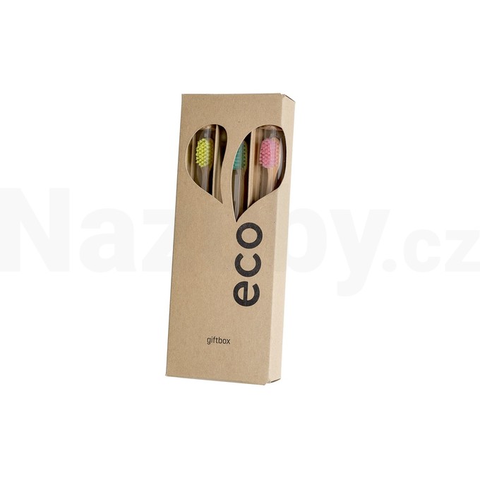 Ecoheart Extra Soft Giftbox zubní kartáček 3 ks