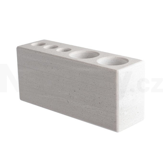Stojánek na zubní a mezizubní kartáčky – concrete