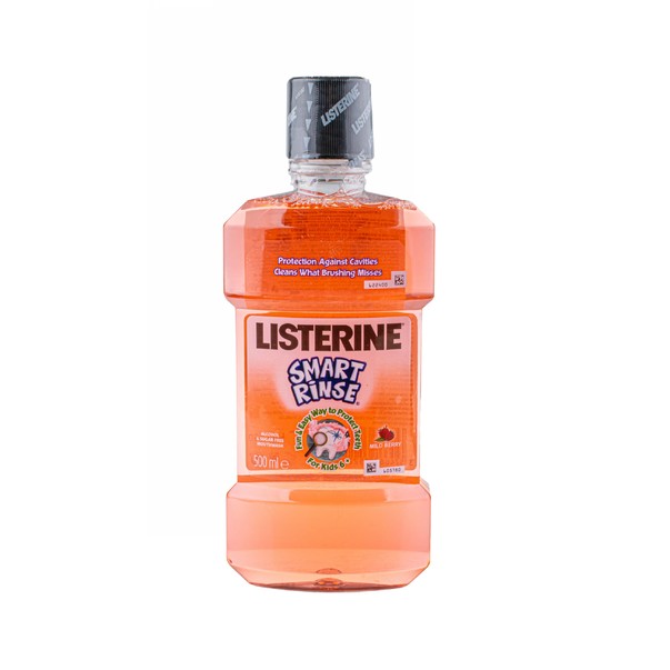 Listerine Smart Rinse Berry ústní voda pro děti 500 ml