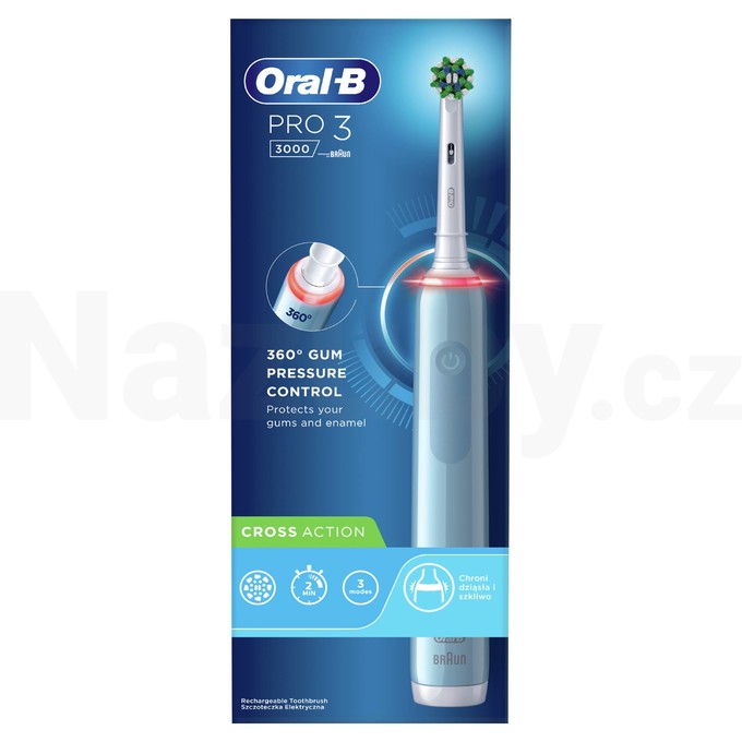 Oral-B PRO 3000 Blue oscilační kartáček