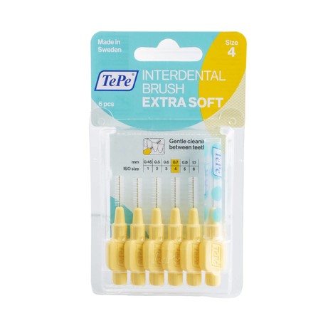 TePe Extra Soft 0,7 mezizubní kartáček žlutý 6 ks