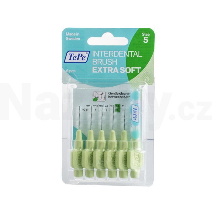 TePe Extra Soft 0,8 mezizubní kartáček zelený 6 ks