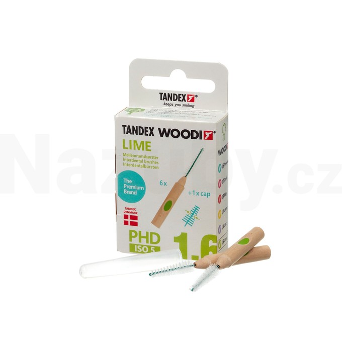 Tandex Woodi 1,6 Lime mezizubní kartáček 6 ks
