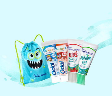 Dětské Sensodyne + Odol + dárek baťůžek
