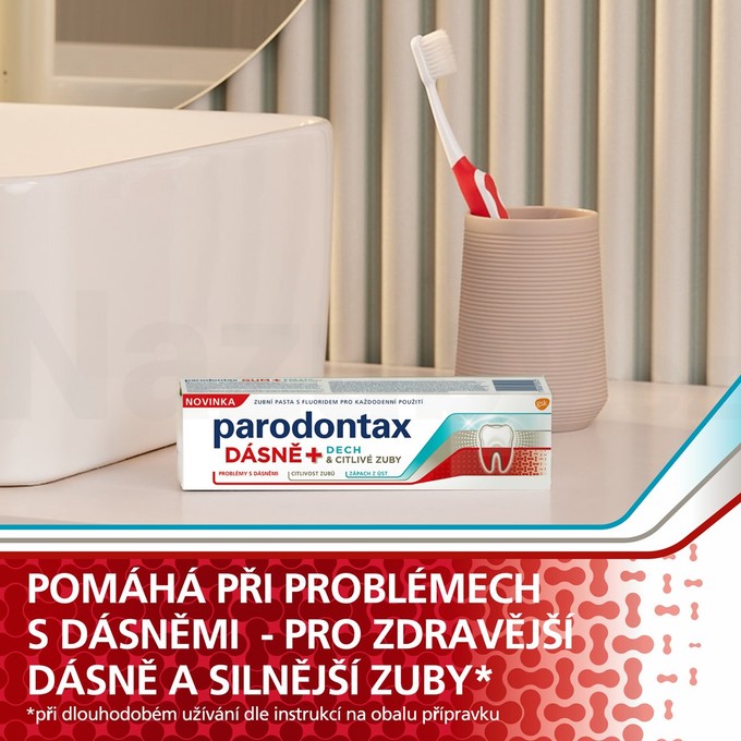 Parodontax Dásně + Dech & Citlivé zuby zubní pasta 2x75 ml