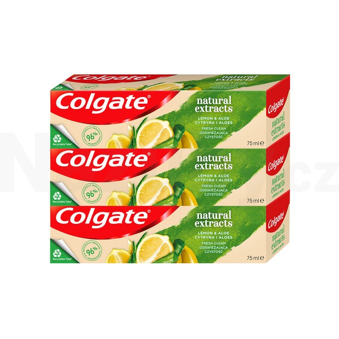 Colgate Natural Extract Ultimate Fresh zubní pasta 3x75 ml