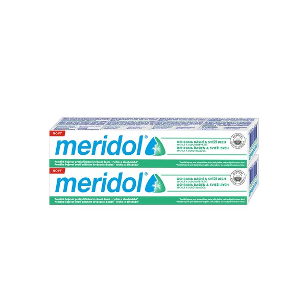 Meridol ochrana dásní a svěží dech zubní pasta 2x75 ml