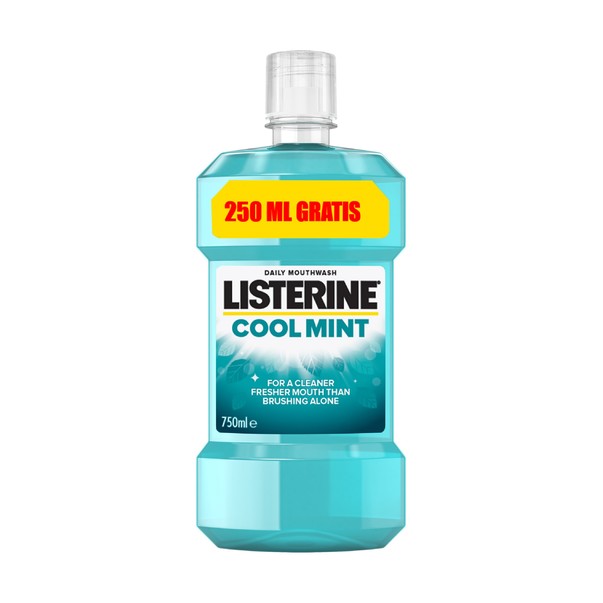 Listerine Cool Mint ústní voda 500 ml + 250 ml zdarma