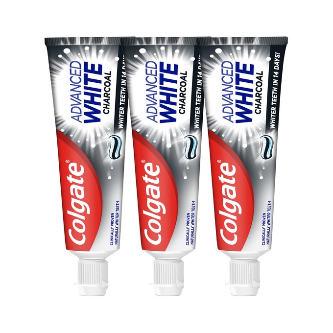 Colgate Advanced White Charcoal zubní pasta 3x75 ml