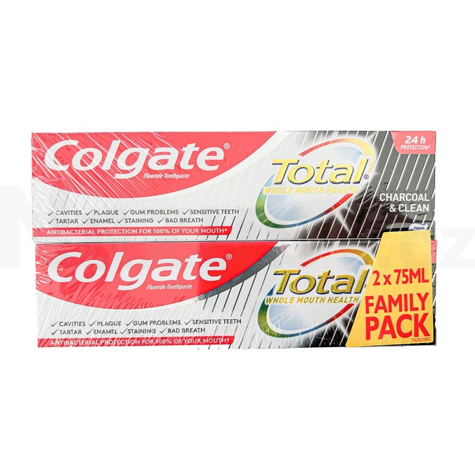 Colgate Total Charcoal&Clean zubní pasta 2x75ml