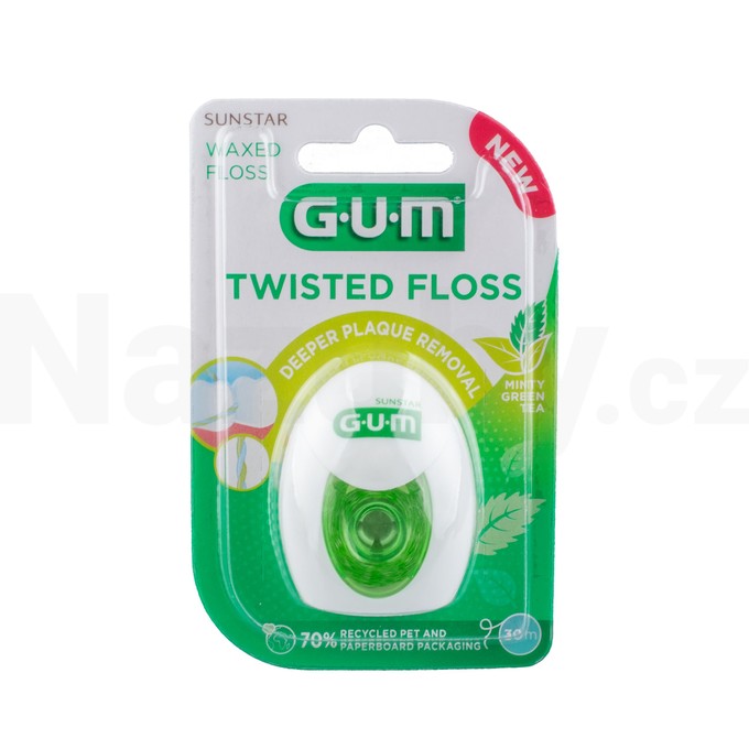 GUM Twisted Floss voskovaná zubní nit 30 m