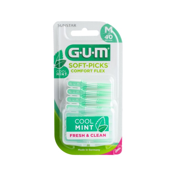 GUM Soft Picks Comfort Flex Regular/Medium Mint mezizubní kartáček 40 ks