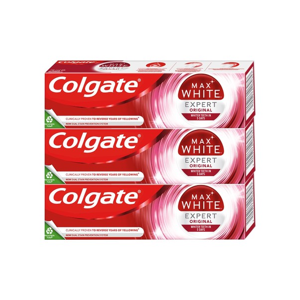 Colgate Max White Expert Original zubní pasta 3x75ml