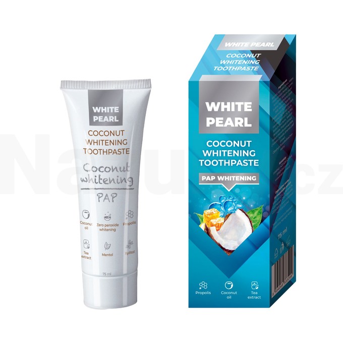 White Pearl PAP Coconut Whitening zubní pasta 75ml