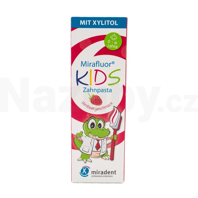 Miradent Mirafluor Kids Raspberry dětská zubní pasta 75 ml
