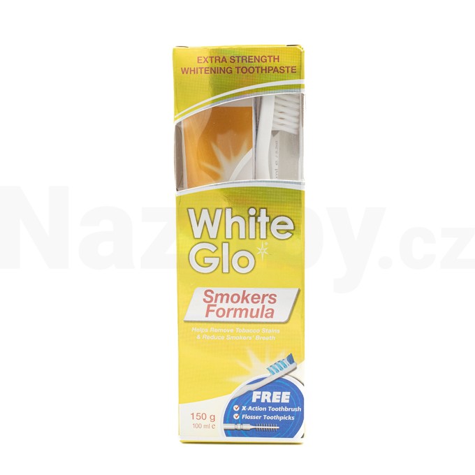 White Glo Smokers Formula bělicí zubní pasta 100 ml + kartáček