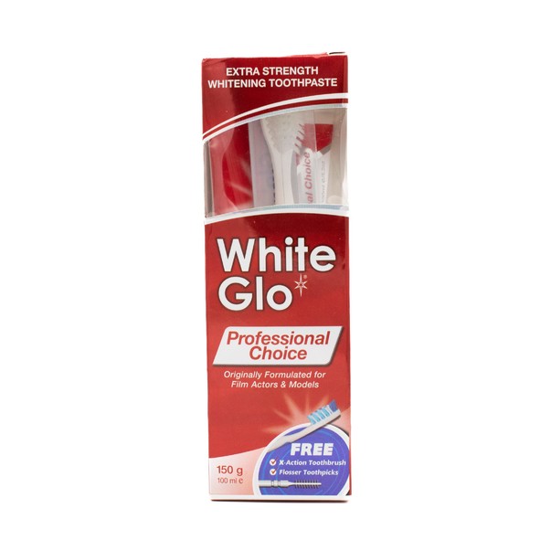 White Glo Professional Choice bělicí zubní pasta 100 ml + kartáček