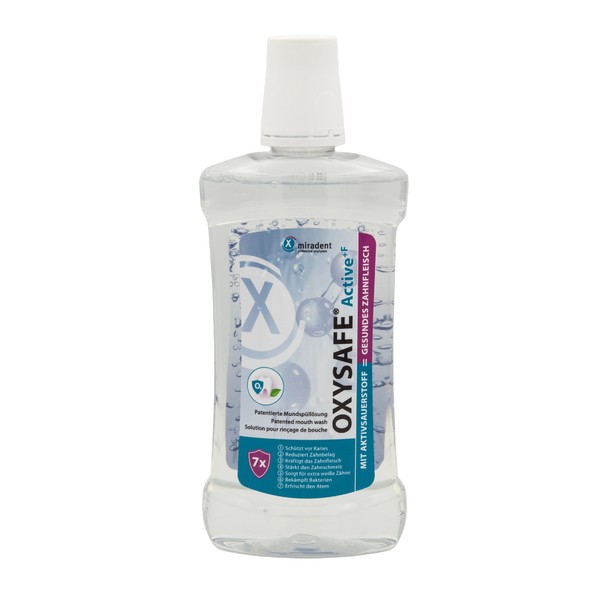 Miradent Oxysafe Active +F ústní voda 500 ml