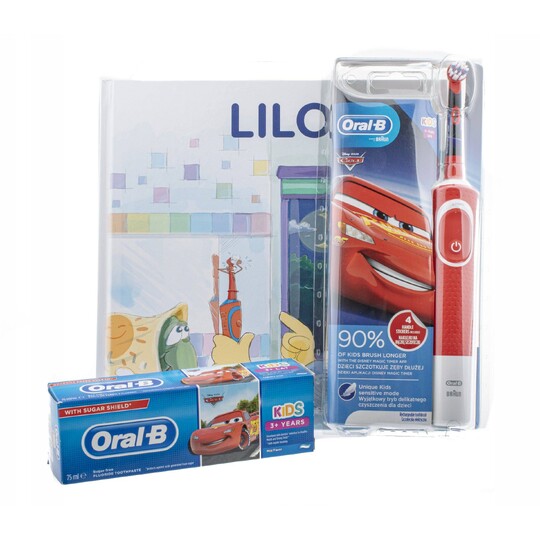 Oral-B Kids Cars zubní kartáček + zubní pasta + knížka