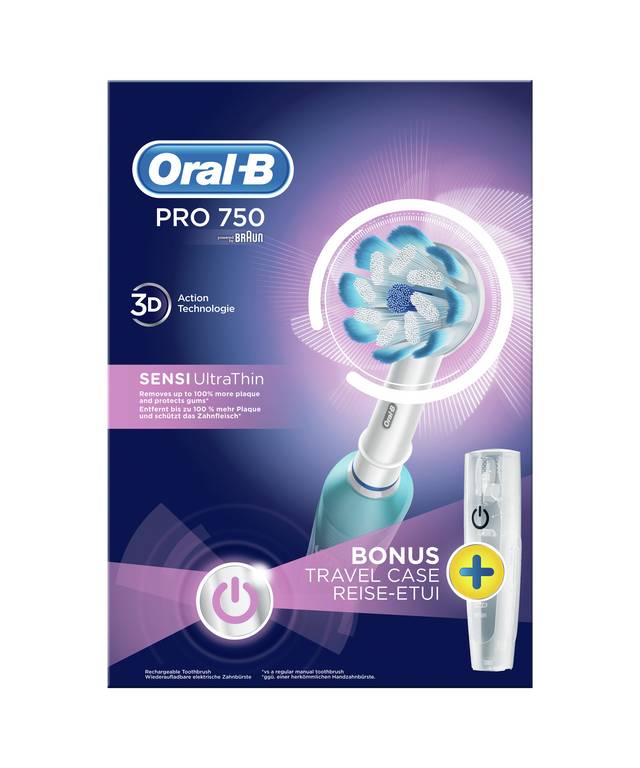 Oral-B Pro 750 Sensi UltraThin oscilační kartáček