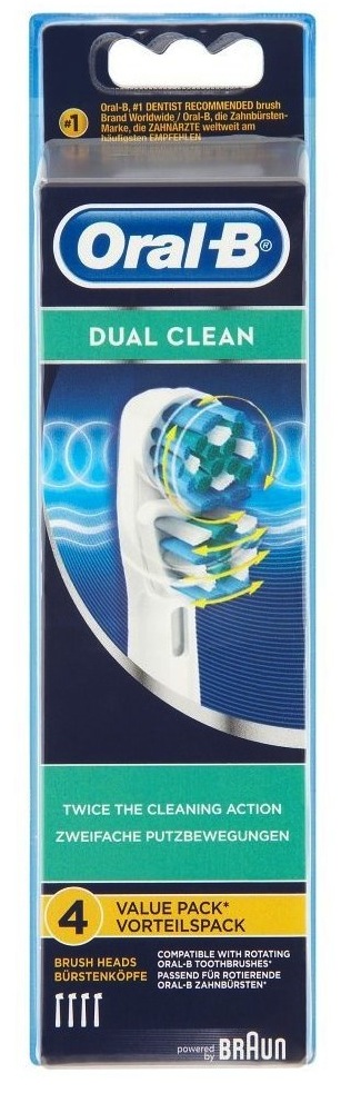 Braun Oral-B Dual Clean EB 417-4 náhradní hlavice 4 ks