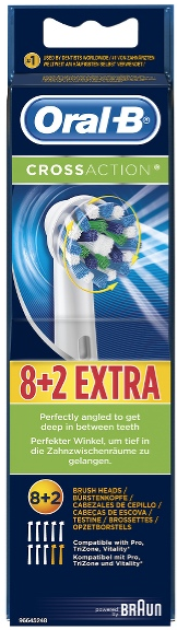 Braun Oral-B CrossAction EB 50-10 náhradní hlavice 8+2ks