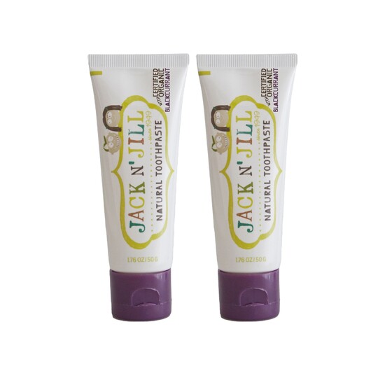 Jack N' Jill Organic Black Currant dětská zubní pasta 2x50 g